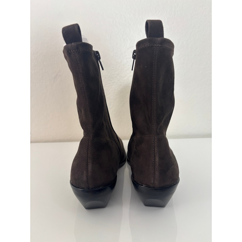 Madewell Idris Ankle Boot in Suede Dark Carob Brown NX430 Womens 9.5 NIB - Picture 5 of 9